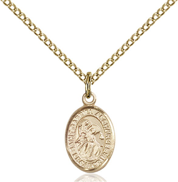 14K Gold-Filled St. Gabriel the Archangel Pendant
