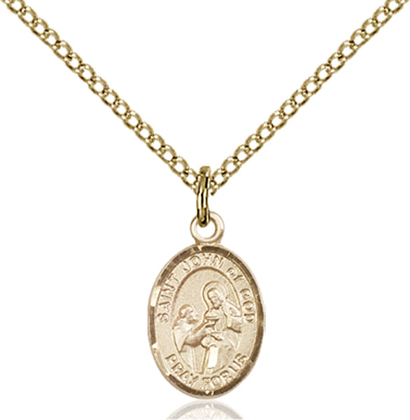 14K Gold-Filled St. John of God Pendant