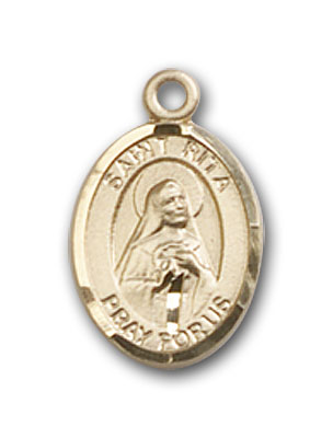 Catholic Saint Medals St Rita Baseball Charm On A 8 Inch Round Double Loop Bangle Bracelet 