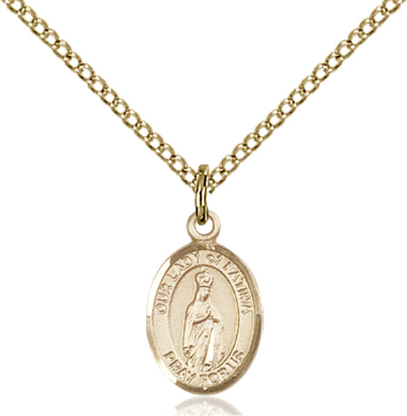 14K Gold-Filled Our Lady of Fatima Pendant