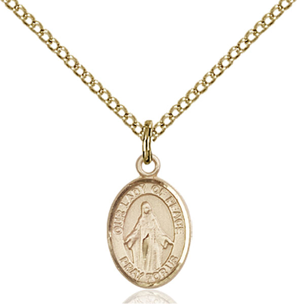 14K Gold-Filled Our Lady of Peace Pendant