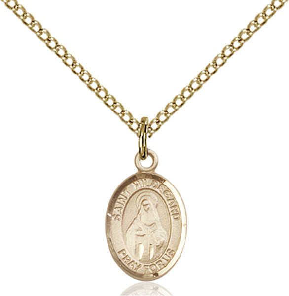 14K Gold-Filled St. Hildegard Von Bingen Pendant