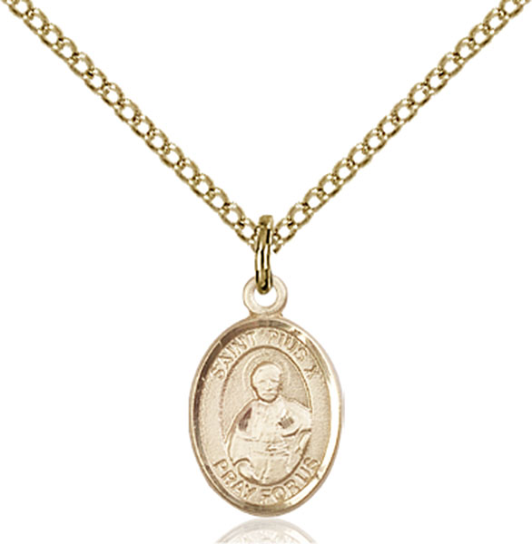 14K Gold-Filled St. Pius X Pendant