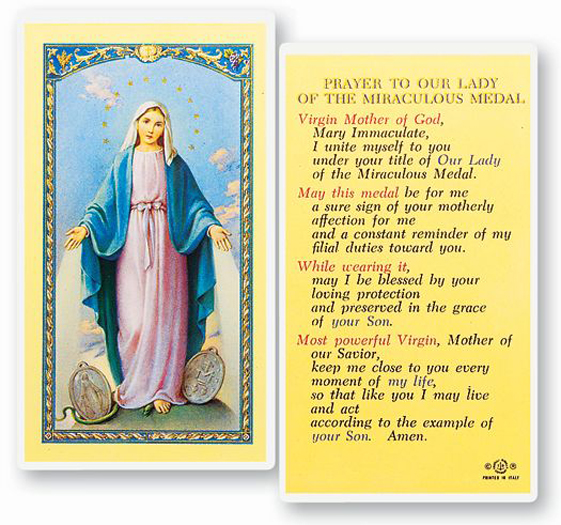 25-Pack - Our Lady Of The Miraculous Medal Holy Card