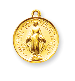Gold over Sterling Silver Miraculous Medal