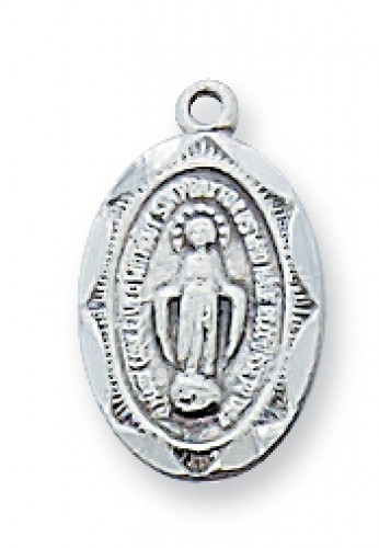Sterling Silver Miraculous Medal In W Box