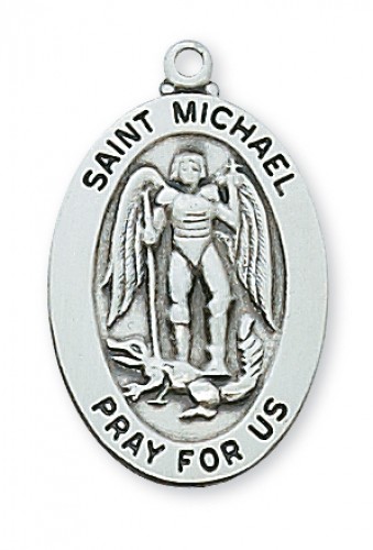 Sterling Silver St Michael with 20" Chain
