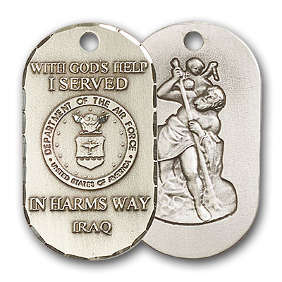 Sterling Silver Air Force Iraq Pendant