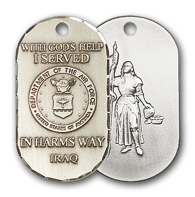 Sterling Silver Air Force Iraq Pendant