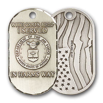 Sterling Silver Air Force Pendant