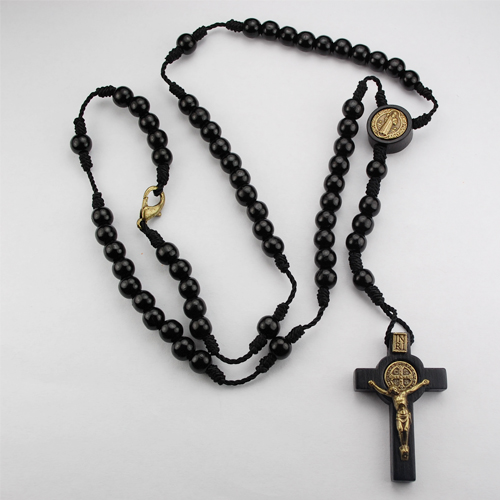 Small Black Wood St. Benedict