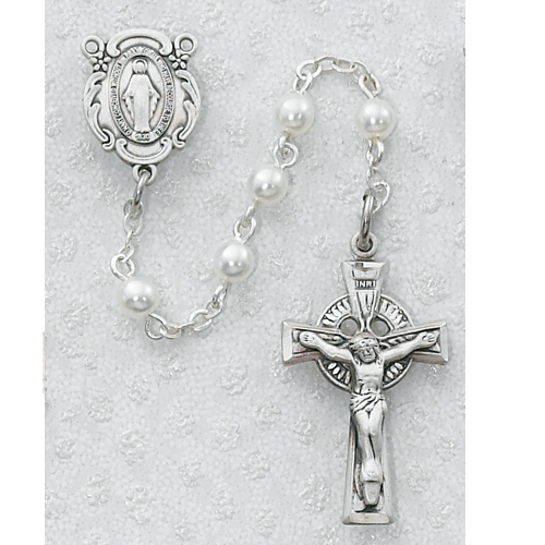 Norbert of Xanten Center St Gift Boxed Norbert of Xanten Rosary with 6mm Light Amethyst Color Fire Polished Beads Silver Finish St and 1 5/8 x 1 inch Crucifix