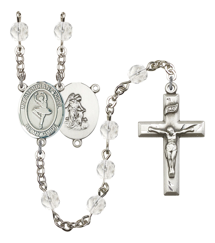 Guardian Angel and Dance Rosary with Crystal Beads