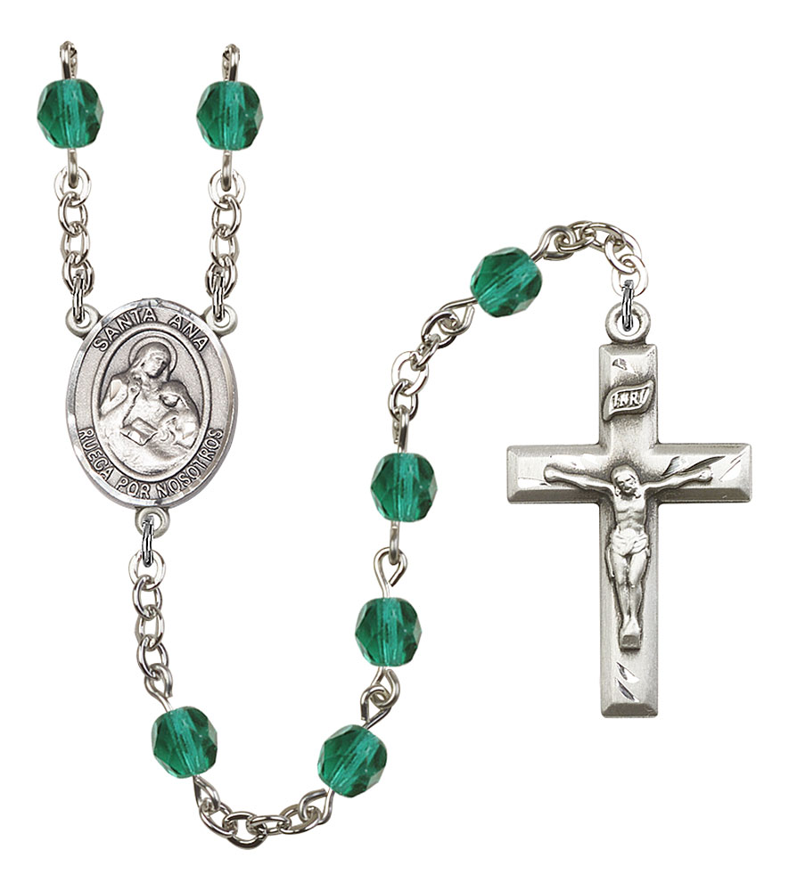 Santa Ana Engravable Rosary with Zircon Beads