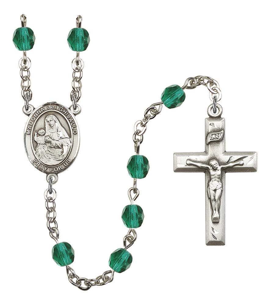 Madonna Del Ghisallo Engravable Rosary with Zircon Beads