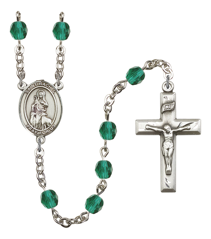 Saint Rachel Engravable Rosary with Zircon Beads