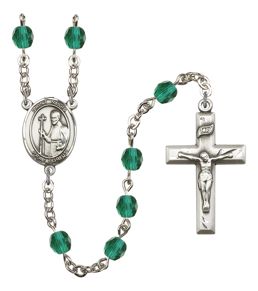 Saint Regis Engravable Rosary with Zircon Beads
