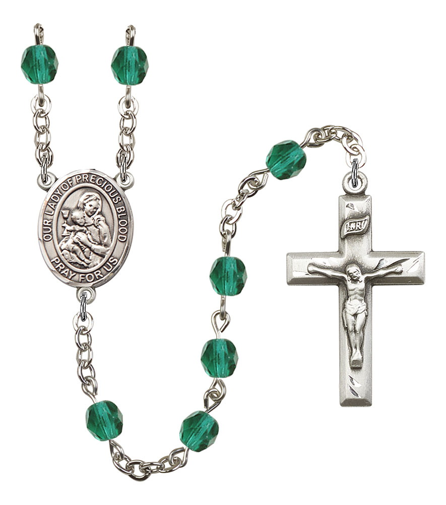 Our Lady of the Precious Blood Engravable Rosary with Zircon Beads