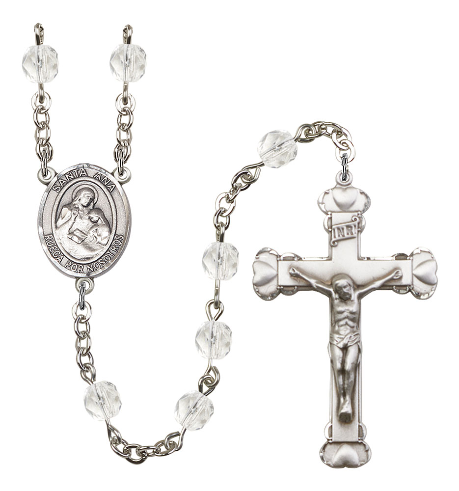 Santa Ana Engravable Rosary with Crystal Beads