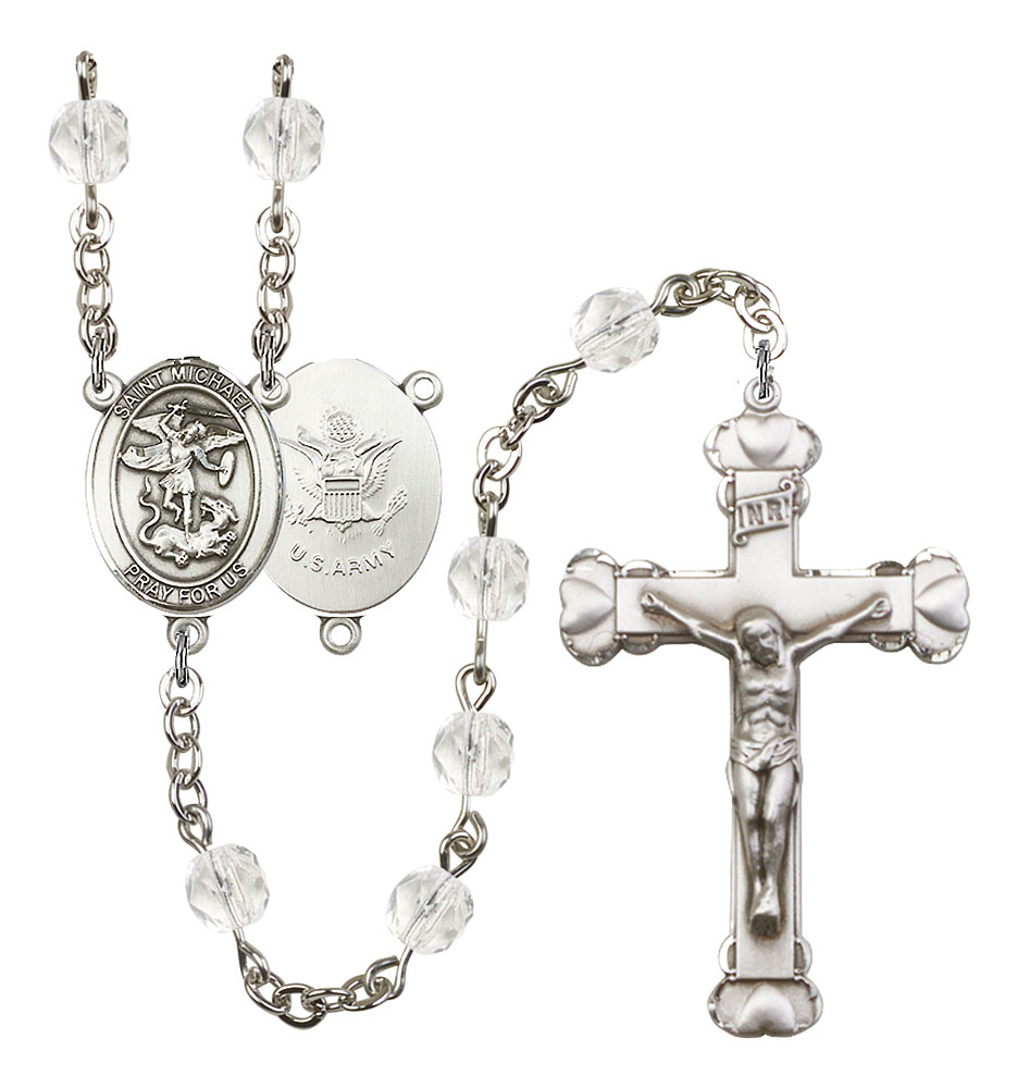 Saint Michael and Coast Guard Rosary with Crystal Beads