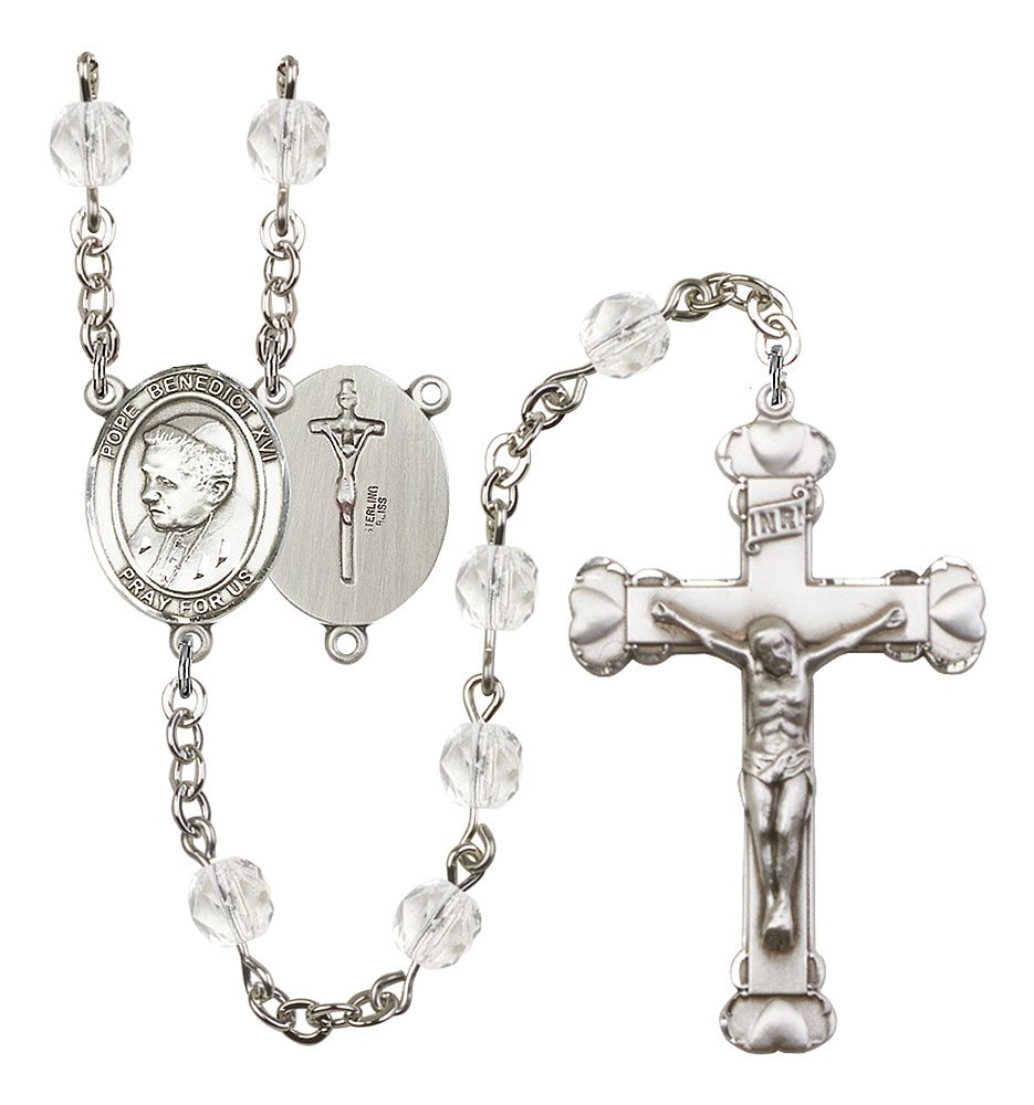 Pope Emeritace Benedict XVI Rosary with Crystal Beads