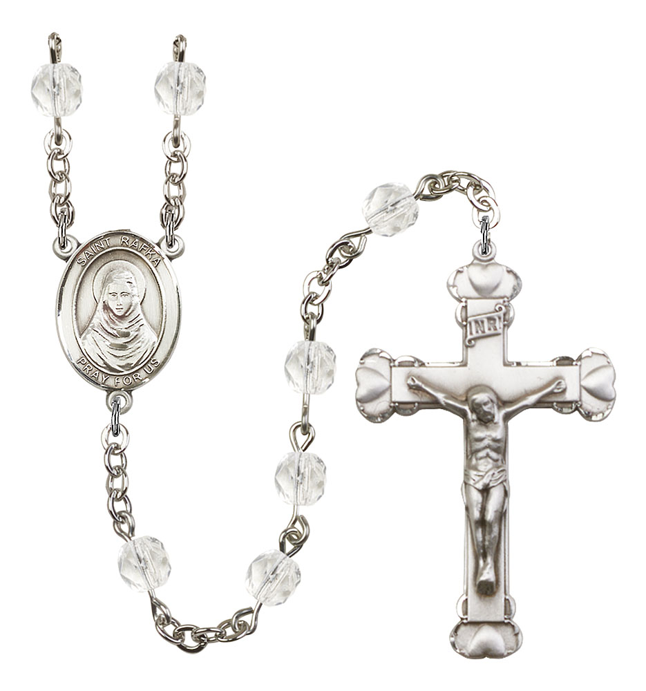 Saint Rafka Engravable Rosary with Crystal Beads