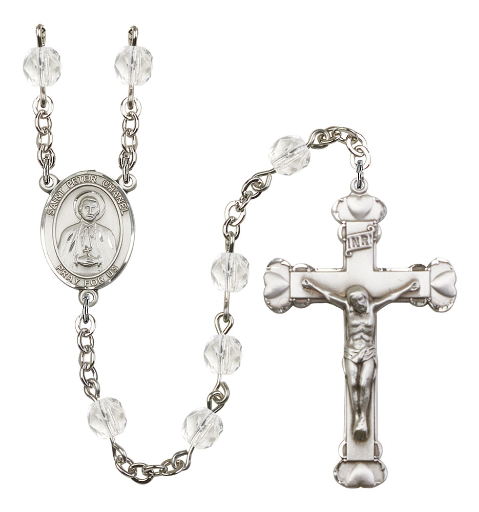 Saint Peter Chanel Engravable Rosary with Crystal Beads