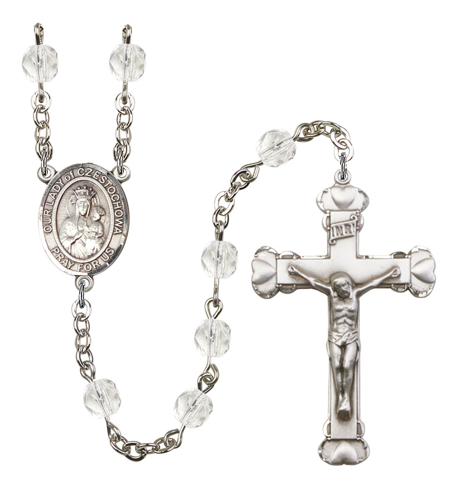 Our Lady of Czestochowa Rosary with Crystal Beads