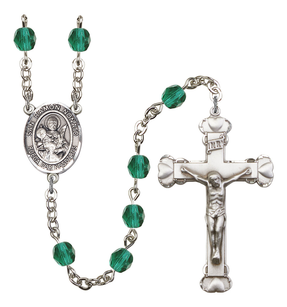 San Raymon Nonato Engravable Rosary with Zircon Beads