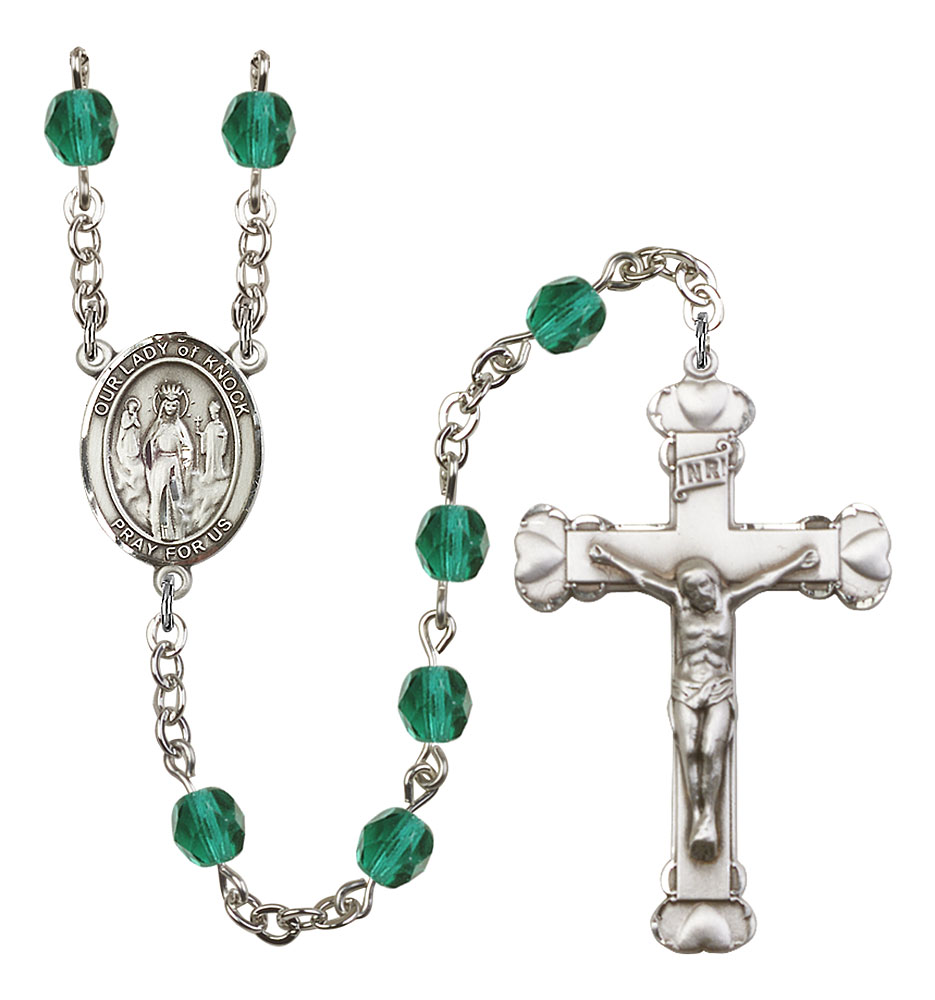 Our Lady of Knock Engravable Rosary with Zircon Beads