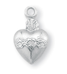 Sterling Silver Sacred Heart Medal