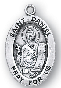 Sterling Silver Oval Shaped St. Daniel Medal