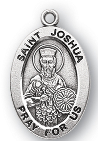 Sterling Silver Oval St. Joshua Medal