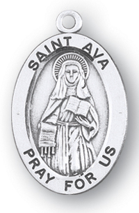Sterling Silver Oval Shaped St. Ava Medal