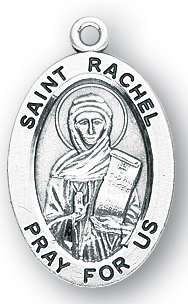 Sterling Silver Oval Shaped St. Rachel Medal