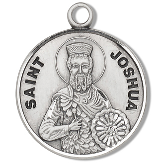 Sterling Silver Round Shaped St. Joshua Medal