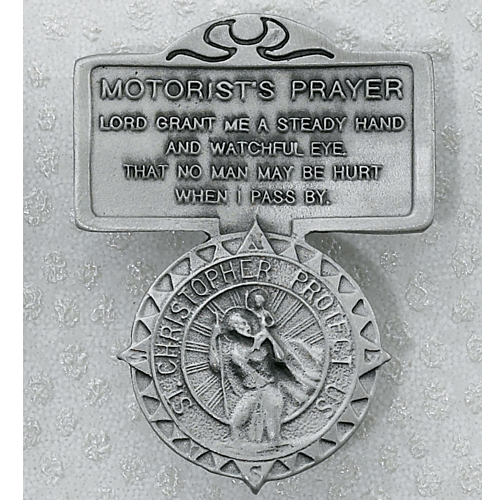 St. Christopher Motorist Prayer Visor Clip