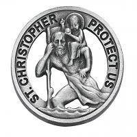 Round St. Christopher Cut Visor Clip