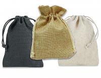 Classic Burlap Rosary Pouch