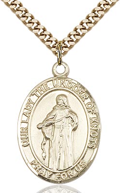 Gold-Filled Our Lady Undoer Of Knots Medal