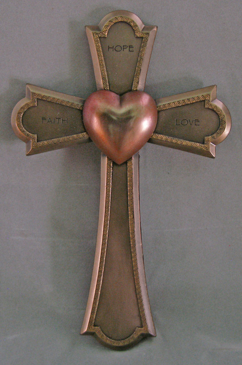 Faith Hope And Love Cross 7.25"