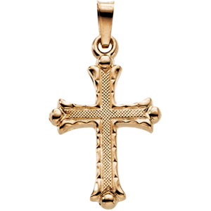 14K Yellow Gold Cross Pendant