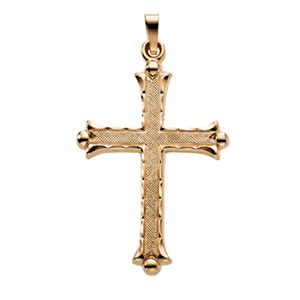 14K Yellow Gold Cross Pendant