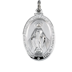 Large Sterling Silver Miraculous Medal