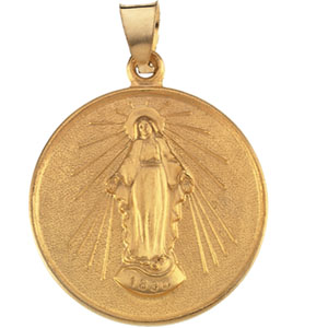 18K Yellow Miraculous Medal