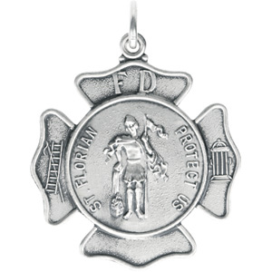 Sterling Silver St Florian Pendant