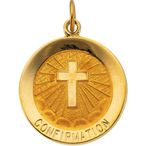 DiamondJewelryNY Religious Pendants Confirmation Medal