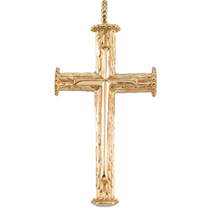 18K Yellow Cross Pendant