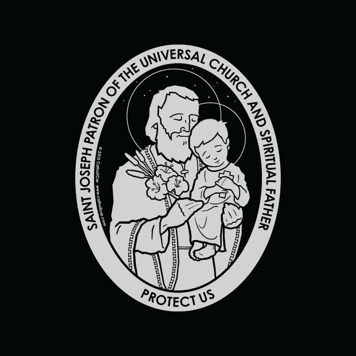 St. Joseph Vinyl Transparent Silver Decal