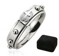 Spinning Rosary Ring - Stainless Steel